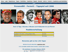 Tablet Screenshot of formel1.personalbit.de